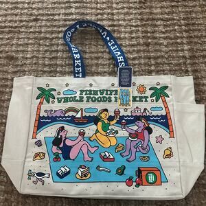 Fishwife x Whole Foods Market Large Canvas Tote Bag NWT Limited Edition Organic